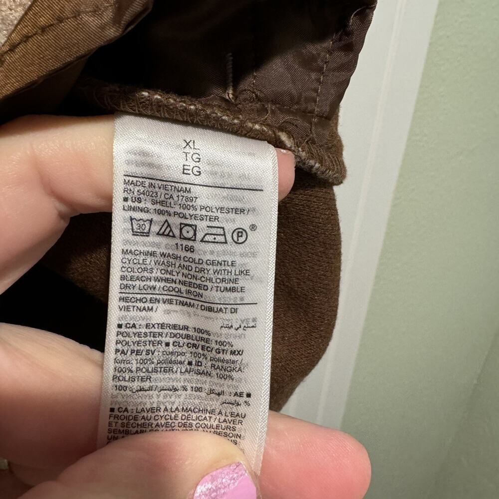 Old Navy Brushed Flannel Shacket Camel Size XL - Picture 5 of 6